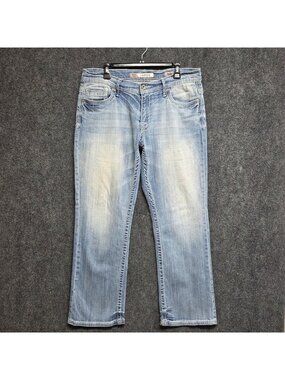 BKE Carter Jeans Mens 34x30 Blue Straight Stretch Denim Western Cowboy Casual